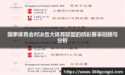 国家体育会对决各大体育联盟的精彩赛事回顾与分析